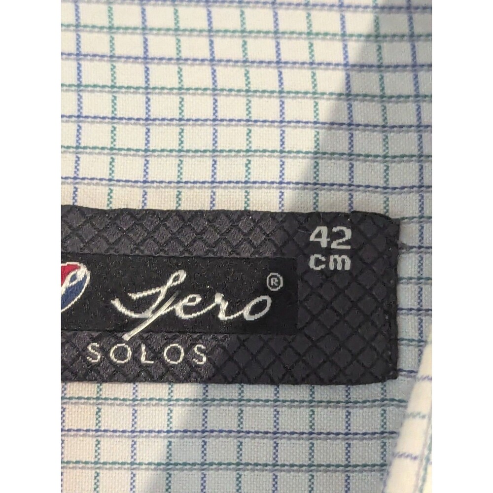 Sero Fairdeal Sz 42 Mens Shirt Blue Check Long Sleeve Button Up Front - Picture 5 of 7